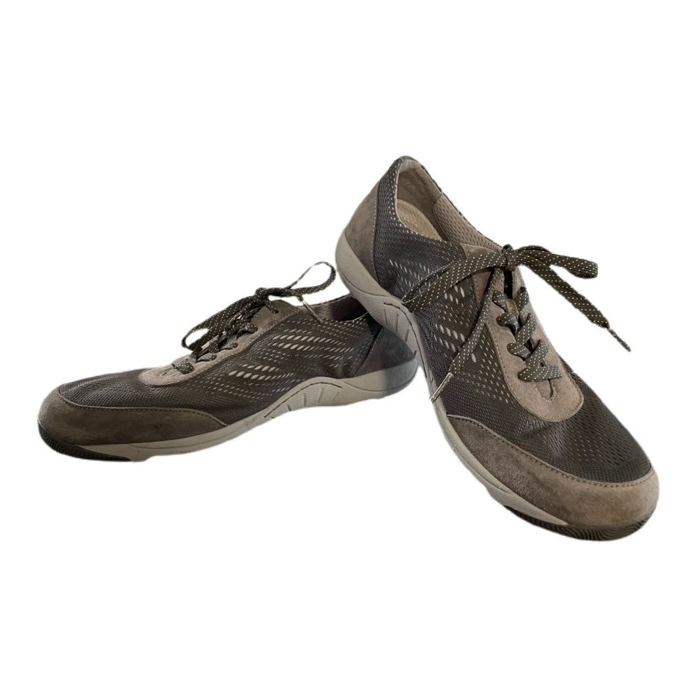 Dansko Women’s Hayes Sneakers Gray 4515201020 Leather Lace Up Sz 11.5-12 EUR 42